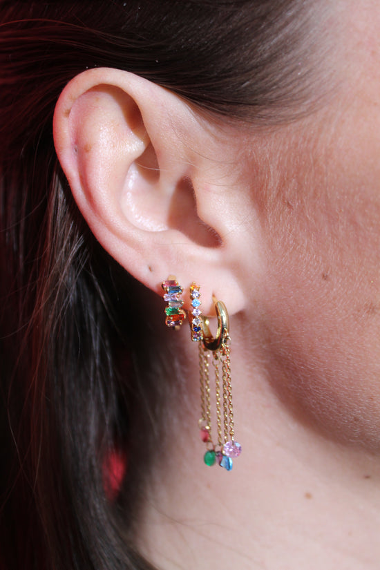 Mimi Gold Rainbow Original Huggie Earrings