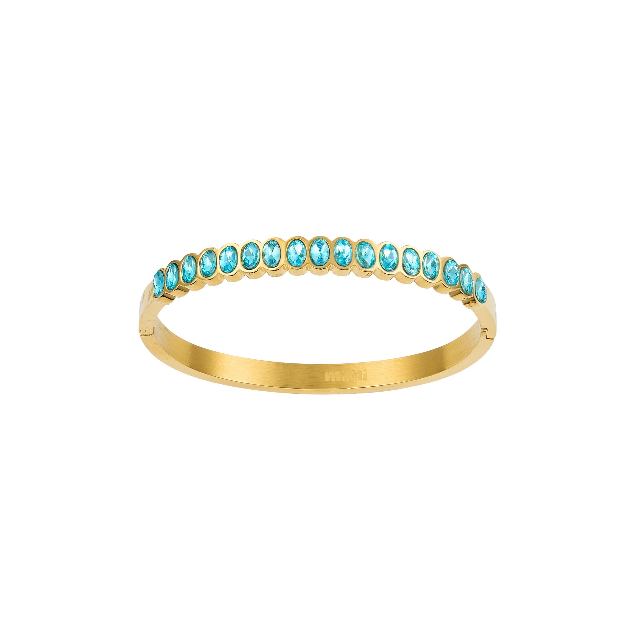 Martha Turqouise Gold Waterproof Bangle – Bijoux De Mimi