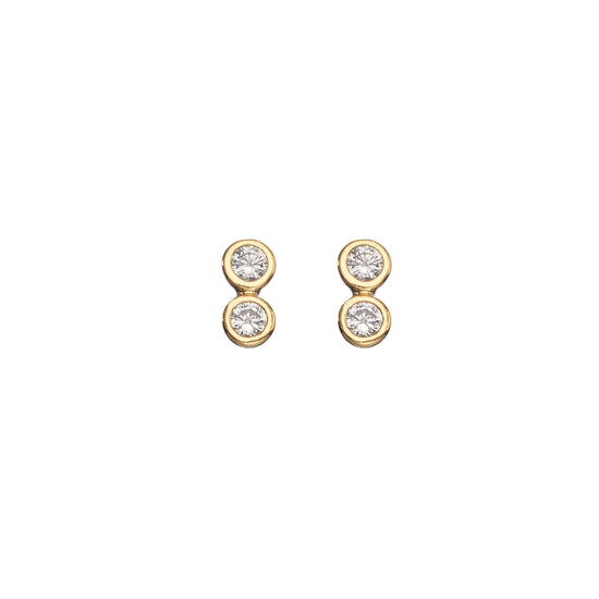 Molly Stud Earrings Gold & Crystal