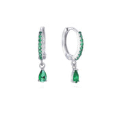 Anna Green Huggie Hoops