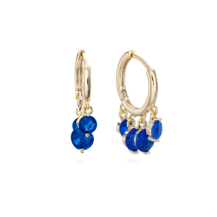 Artemis Blue Huggie Hoops