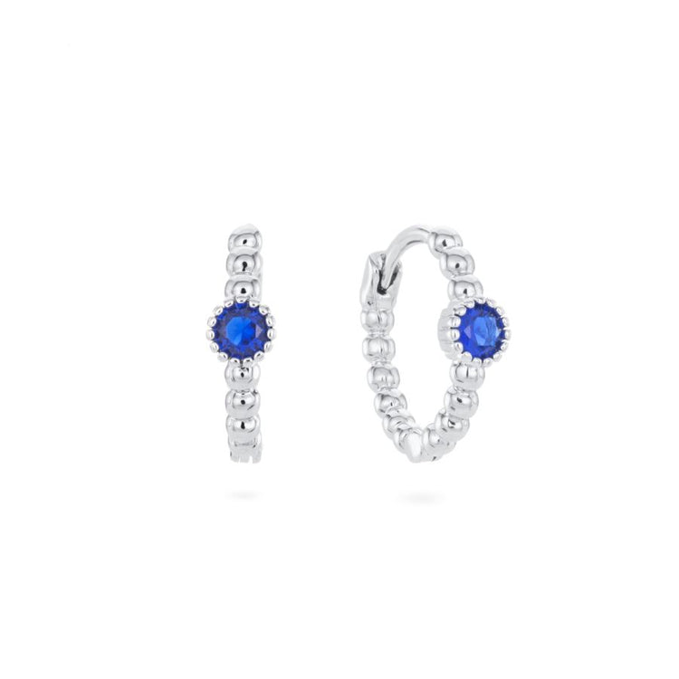 Bella Blue Huggie Hoops