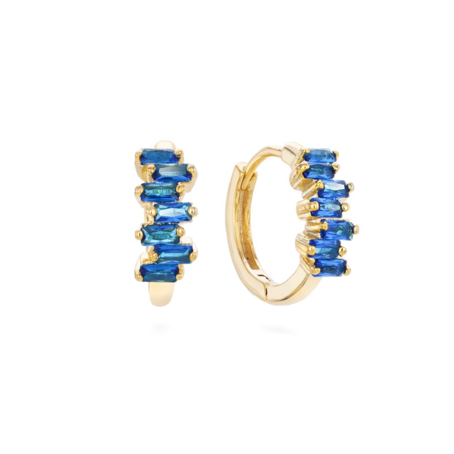 Edie Blue Huggie Earrings