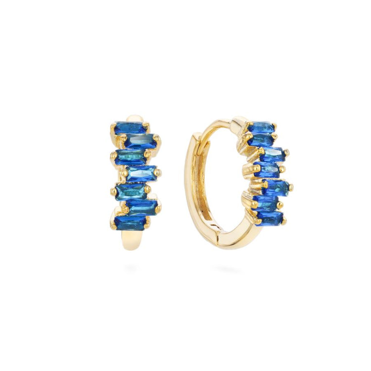 Edie Blue Huggie Earrings