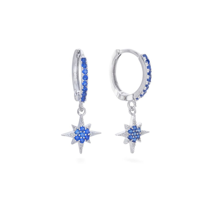 Emi Blue Huggie Hoops