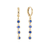 Lola Blue Droplet Huggie Hoops
