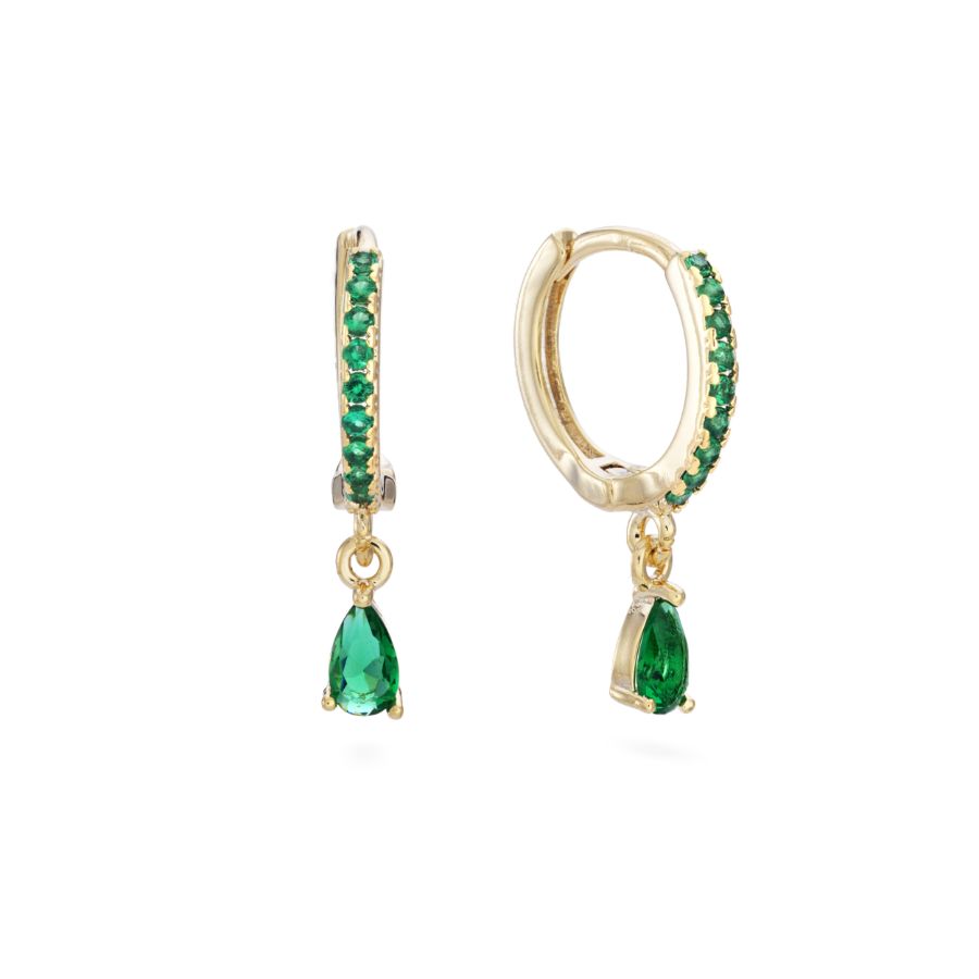 The MJ Green Huggie Hoops