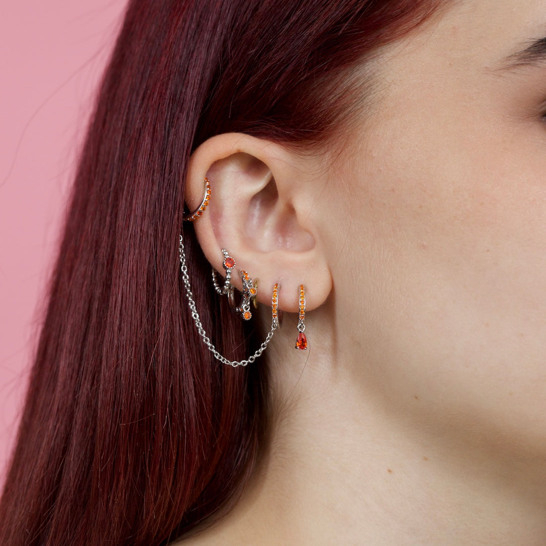 gold huggie earring