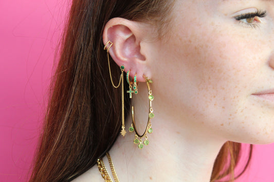 gold huggie earring