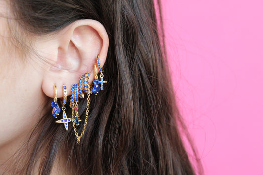 gold huggie earring