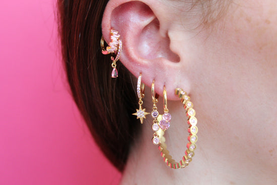 gold huggie earring