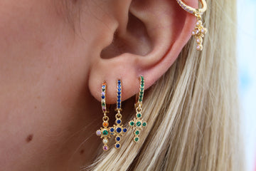 gold huggie earring
