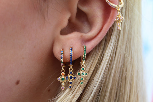 gold huggie earring