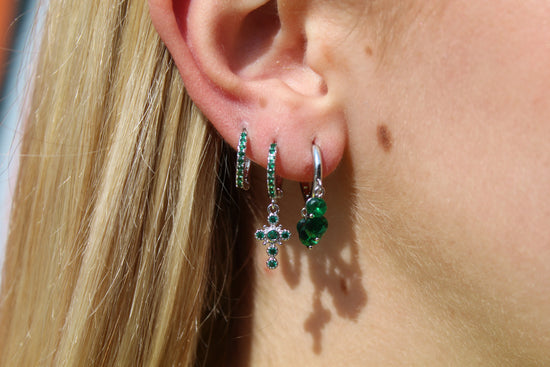 gold huggie hoop earrings