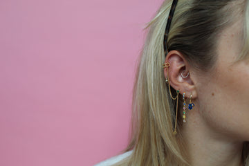 gold huggie earring