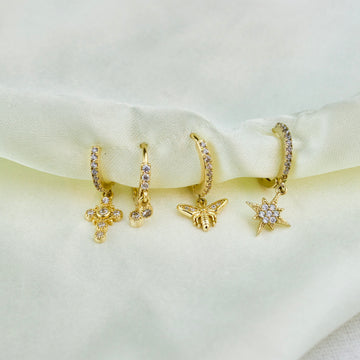 gold huggie earring