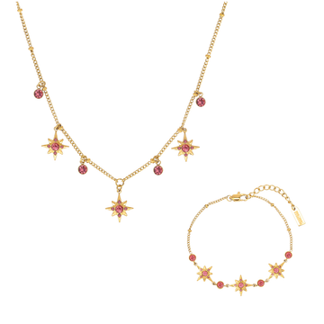 The Maia & Eloise Gold Pink Stacking Set