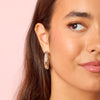Petra Silver Crystal Chunky Star Hoops