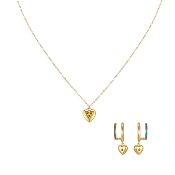 The Megan & Macy Gold Green Stacking Set