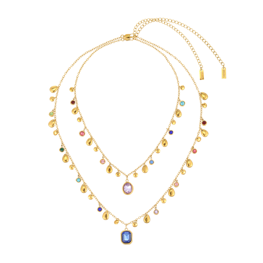 The Savannah & Anais Gold Rainbow Stacking Set