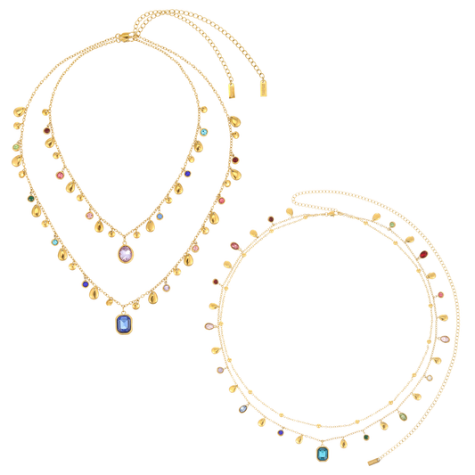 The Savannah, Anais & Ysabelle Gold Rainbow Stacking Set