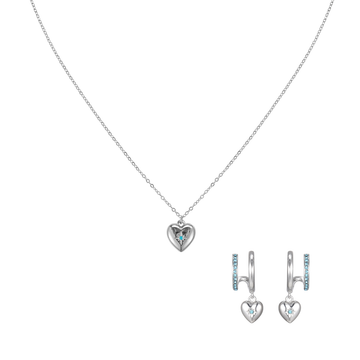 The Megan & Macy Silver Turquoise Stacking Set