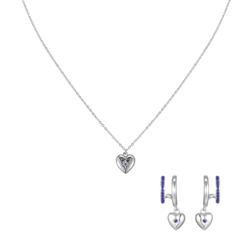 The Megan & Macy Silver Blue Stacking Set