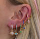 Cosima Blue Gold Star Huggie Earrings