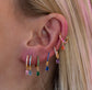 Liv Pink Gold Raindrop Huggie Earrings