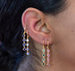 Ellica Blue Gold Droplet Huggie Earrings