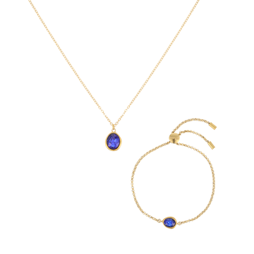 The Maddie & Nancy Gold Blue Stacking Set