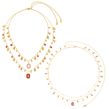 The Savannah, Anais & Ysabelle Gold Pink Stacking Set