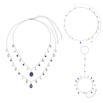 The Kezia, Florence, Lara & Ariella Silver Blue Stacking Set