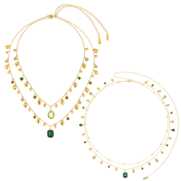 The Savannah, Anais & Ysabelle Gold Green Stacking Set
