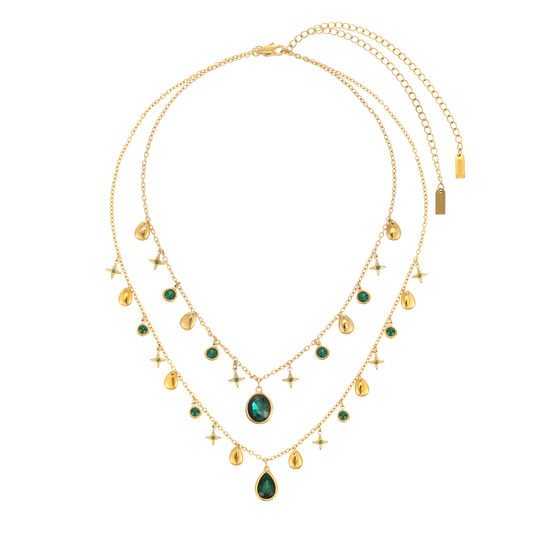 The Kezia & Florence Gold Green Stacking Set
