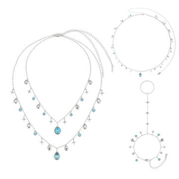 The Kezia, Florence, Lara & Ariella Silver Turquoise Stacking Set