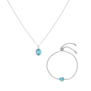 The Maddie & Nancy Silver Turquoise Stacking Set