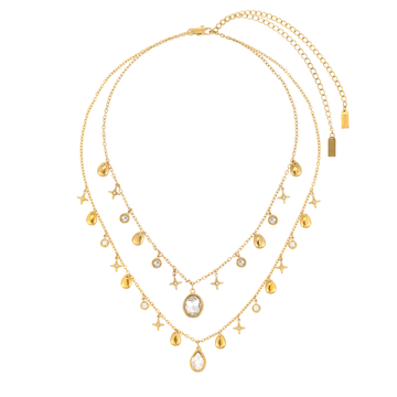 The Kezia & Florence Gold Crystal Stacking Set