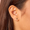 Harriet Gold Green Moon Stud Earrings