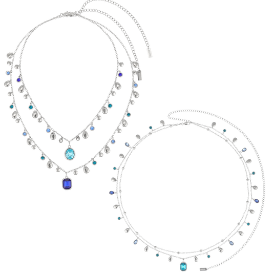 The Savannah, Anais & Ysabelle Silver Blue Stacking Set