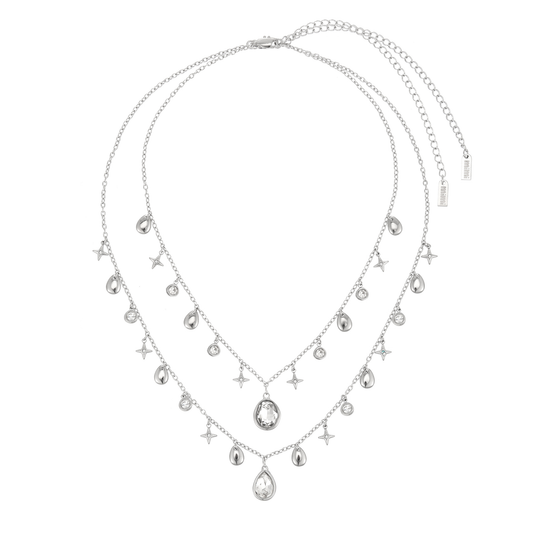The Kezia & Florence Silver Crystal Stacking Set