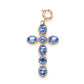 Phoebe Turquoise Gold Cross Pendant Charm