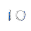 Evie Blue Silver Original Huggie Earrings