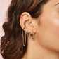 Anna Gold Green Huggie Earring Stacker Set