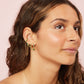 Anna Gold Green Huggie Earring Stacker Set
