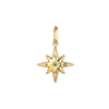 Aleena Gold Multi Green Chunky Star Pendant Charm