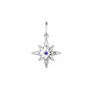 Aleena Silver Multi Blue Chunky Star Pendant Charm