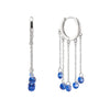 Alisa Silver Blue Huggie Earrings
