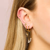 Alisa Gold Crystal Huggie Earrings