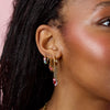 Alisa Gold Rainbow Huggie Earrings